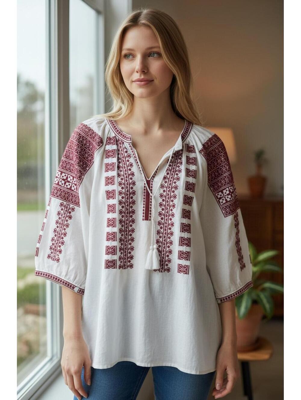 Mari-ie Traditional Cotton Blouse size XL